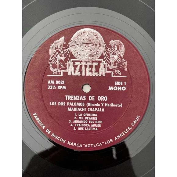 Trenzas De Oro Los Dos Palomos LP Shrink Azteca Records AM 8021 MONO VG+ - Picture 4 of 6